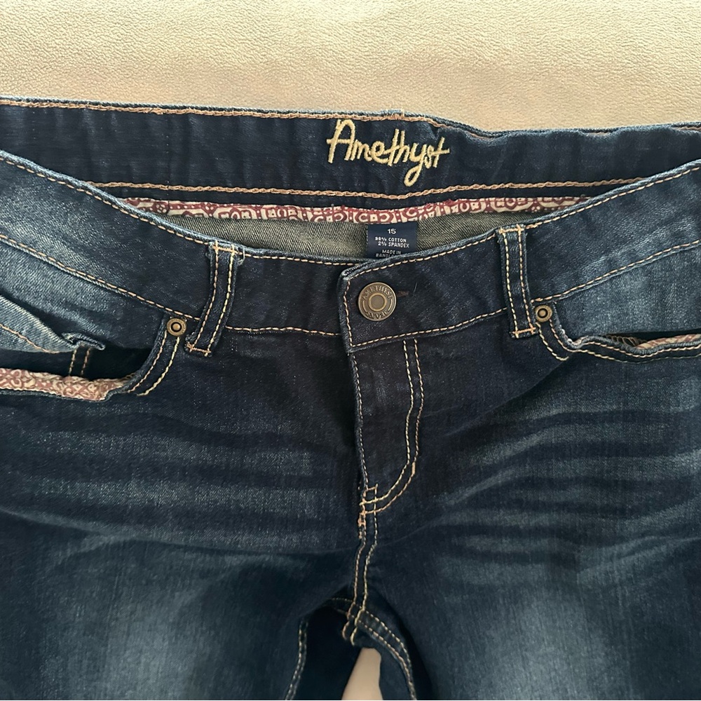 Amethyst Jeans Women's Dark Blue High Rise Denim
